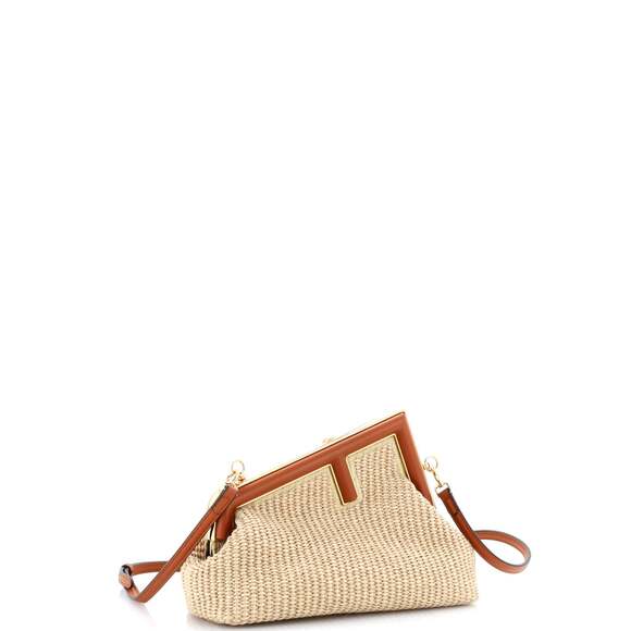 Fendi First Bag Raffia Small #236975F23B - Picture 2 of 7